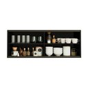 Ver imagem 3 de Armário de Cozinha Aéreo com 2 Portas de Vidro 120cm Florença Multimóveis MP2425 Preto