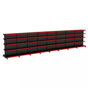 Gondola Centro 170 Fit Ate 8 Metros Preto 80 Bandeja Pe Vermelho