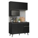 Ver imagem 2 de Armário de Cozinha Compacta 120 cm Preto Nice Madesa 05