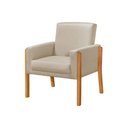 Ver imagem 3 de Kit 4 Poltronas Sala de Espera Pés em Madeira Santorini Linho Capuccino