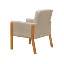 Ver imagem 5 de Kit 4 Poltronas Sala de Espera Pés em Madeira Santorini Linho Capuccino