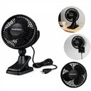 Ver imagem 3 de Ventilador de Mesa 25W Preto Ajustavel Fixador Berco Prateleira Parede Multiuso Portatil Oscilante