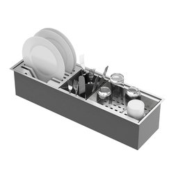 Calha Gourmet Canal Organizador Escorredor Inox 60cm Goldenx - 1