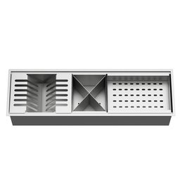 Calha Gourmet Canal Organizador Escorredor Inox 60cm Goldenx - 7