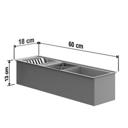 Calha Gourmet Canal Organizador Escorredor Inox 60cm Goldenx - 8