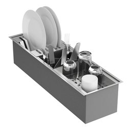 Calha Gourmet Canal Organizador Escorredor Inox 60cm Goldenx - 4
