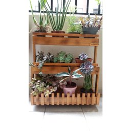 Jardineira de Chão, Suporte para Plantas, Floreira Madeira P13 - 2