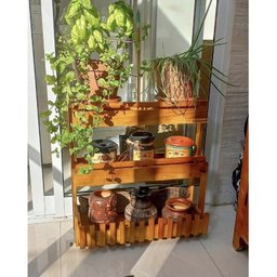 Jardineira de Chão, Suporte para Plantas, Floreira Madeira P13 - 5