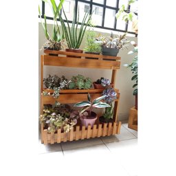 Jardineira de Chão, Suporte para Plantas, Floreira Madeira P13 - 3