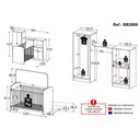 Ver imagem 6 de Quarto Infantil Completo com Berço e Armários Gominha Multimóveis Bb2869 Branco