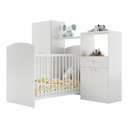Ver imagem 1 de Quarto Infantil Completo com Berço e Armários Gominha Multimóveis Bb2869 Branco