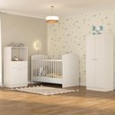 Ver imagem 2 de Quarto Infantil Completo com Berço e Armários Gominha Multimóveis Bb2869 Branco