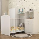 Ver mais imagens de Quarto Infantil Completo com Berço e Armários Gominha Multimóveis Bb2869 Branco
