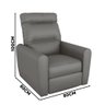 Poltrona de Amamentação Reclinável Corino Cinza Pancake Shop Jm - 3