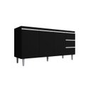Ver imagem 1 de Balcão Gabinete Para Pia Andreia S/Tampo 160cm 3 Portas 3 Gavetas - Ajl Móveis Balcão Gabinete Para 