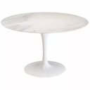 Ver imagem 1 de Mesa de Jantar Tulipa Saarinen Redonda 100cm Mármore Branco