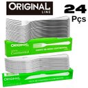 Ver imagem 2 de Jogo Garfo Faca Aço Inox 24 Peças Bar Restaurante Buffet