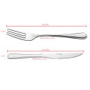 Ver imagem 6 de Jogo Garfo Faca Aço Inox 24 Peças Bar Restaurante Buffet