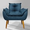 Poltrona Decorativa Opala Sala de Estar:azul-marinho - 2