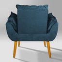 Ver imagem 5 de Poltrona Decorativa Opala Sala de Estar:azul-marinho