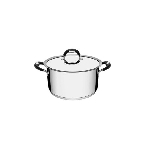 Caçarola Tramontina Duo Silicone Funda em Aço Inox Fundo Triplo com Tampa e Alças em Silicone 16 cm 