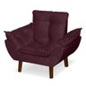 Mini Poltrona Cadeira Infantil de Criança Suede Bordo Pés Palito - 2