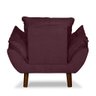Mini Poltrona Cadeira Infantil de Criança Suede Bordo Pés Palito - 3