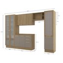 Ver imagem 4 de Armário de Cozinha Modulada Completa Reta 6 Peças 3,30m 235 Botanic Kappesberg - Nogueira/fendi