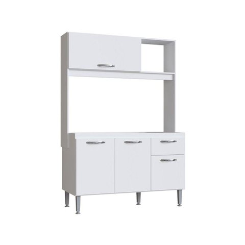 Cozinha Completa Compacta Katy 04 Portas 01 Gaveta Branco