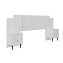 Ver imagem 1 de Cabeceira Cama Box Madeirado Casal/queen Genova Extensível C/ 4 Gavetas Branco - Panan
