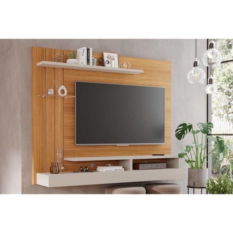 Painel para TV Valência até 50 Polegadas Nature/Off White - Permóbili