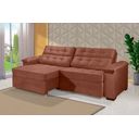 Ver imagem 1 de Sofá Retrátil e Reclinável 2,90m Estilo Estofados - Paris 2 Módulos com Velusoft D33 "terracota"