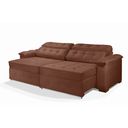 Ver imagem 2 de Sofá Retrátil e Reclinável 2,90m Estilo Estofados - Paris 2 Módulos com Velusoft D33 "terracota"