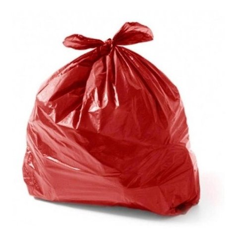 Saco de Lixo 20lts Vermelho Comum Pct C/100 Un Cor:vermelho