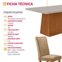 Ver imagem 7 de Mesa de Jantar Aida 180cm Tampo MDF e Vidro Canto Copo com 6 Cadeiras Lira Moderna