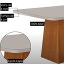 Ver imagem 6 de Mesa de Jantar Aida 180cm Tampo MDF e Vidro Canto Copo com 6 Cadeiras Lira Moderna
