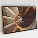 Ver imagem 1 de Quadro Decorativo em Canvas Arquitetura Escadas TaColado Moldura Flutuante 4,5cm Freijó 120 x 80cm