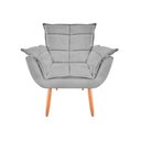 Ver imagem 4 de Kit 4 Poltronas Opala Suede Cinza