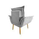 Ver imagem 3 de Kit 4 Poltronas Opala Suede Cinza
