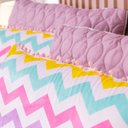 Ver imagem 6 de Kit Edredom King Menina Teen Rosa com Almofadas Estampadas 07 Peças - Dupla Face Percal 300 Fios