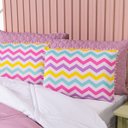 Ver imagem 5 de Kit Edredom King Menina Teen Rosa com Almofadas Estampadas 07 Peças - Dupla Face Percal 300 Fios