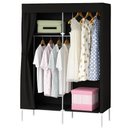 Ver imagem 1 de ORGANIZADOR PORTATIL PRETO TIPO GUARDA ROUPA COM PRATELEIRA CABIDEIRO E SAPATEIRA IDEAL PARA QUARTO