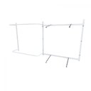 Ver imagem 1 de Arara de Roupas para Loja Quarto Closet 11 Peças Regulável 200x100 Cm Cor Branco Kit Clst1p123