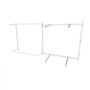 Arara de Roupas para Loja Quarto Closet 11 Peças Regulável 200x100 Cm Cor Branco Kit Clst1p123