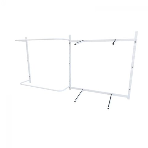 Arara de Roupas para Loja Quarto Closet 11 Peças Regulável 200x100 Cm Cor Branco Kit Clst1p123