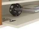 Ver imagem 4 de Rack Ripado Suspenso Luxo para Tv até 80 Polegadas com Nichos e Portas 220 Cm