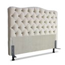 Ver imagem 1 de Cabeceira de Cama Box Viúva 128 Cm Dunas Casavezi Suede Veludo Bege
