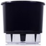 Vaso Raiz Auto Irrigável 12x11cm N2 Autoirrigável Pequeno Planta Flores:Preto - 1