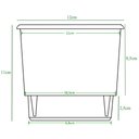 Ver imagem 5 de Vaso Raiz Auto Irrigável 12x11cm N2 Autoirrigável Pequeno Planta Flores:Preto