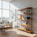 Ver imagem 1 de Estante de Madeira 5 Prateleiras Decoração e Organização